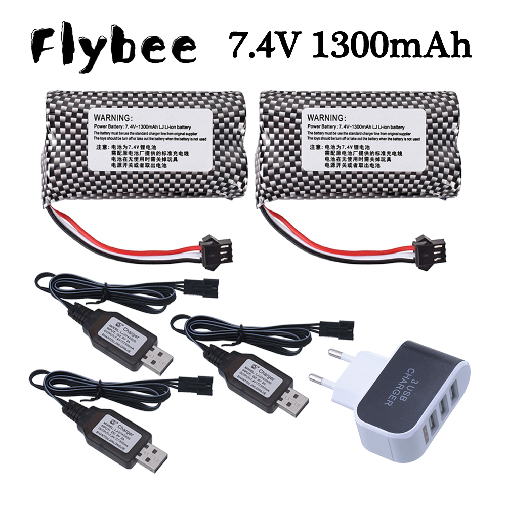 7.4V 1300mAh Li-ion Battery SM - Rc Hobby Charger avis et prix