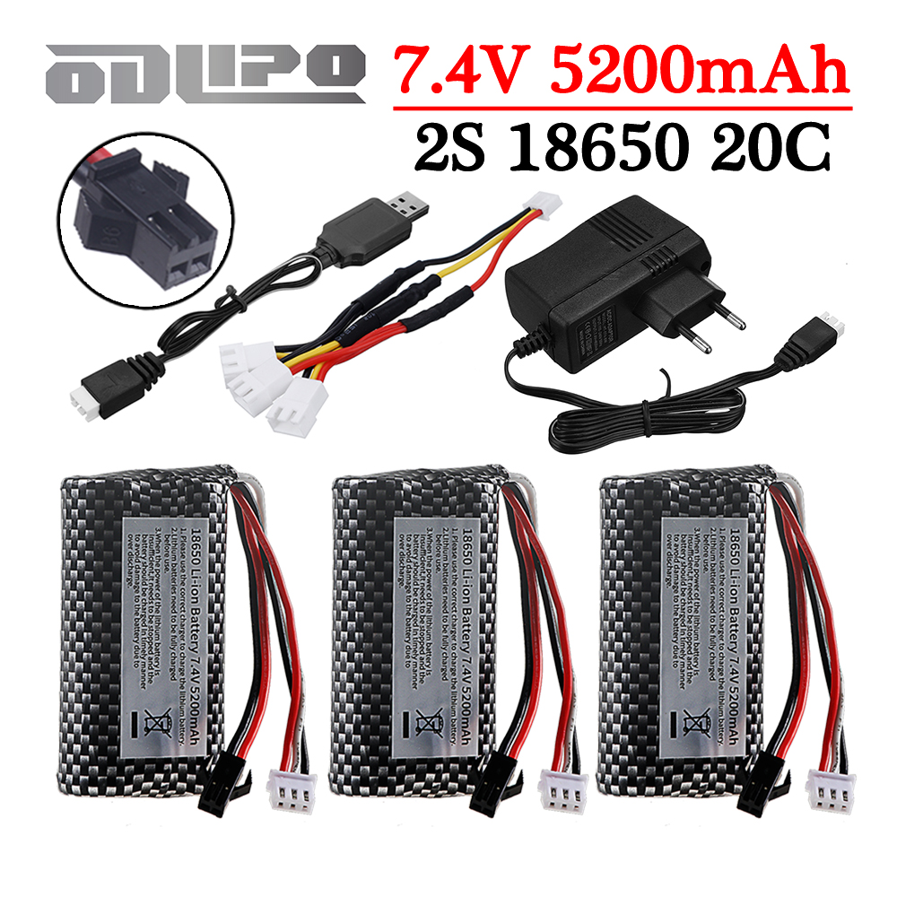 18650 7.4V 5200mAh Li-ion batt - Rc Hobby Charger avis et prix