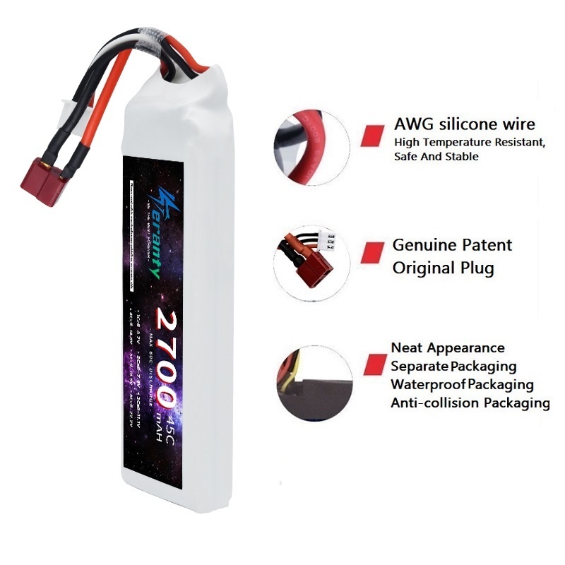 1/3PCS 2S 7.4V Lipo Battery 27 - Rc Hobby Tank avis et prix