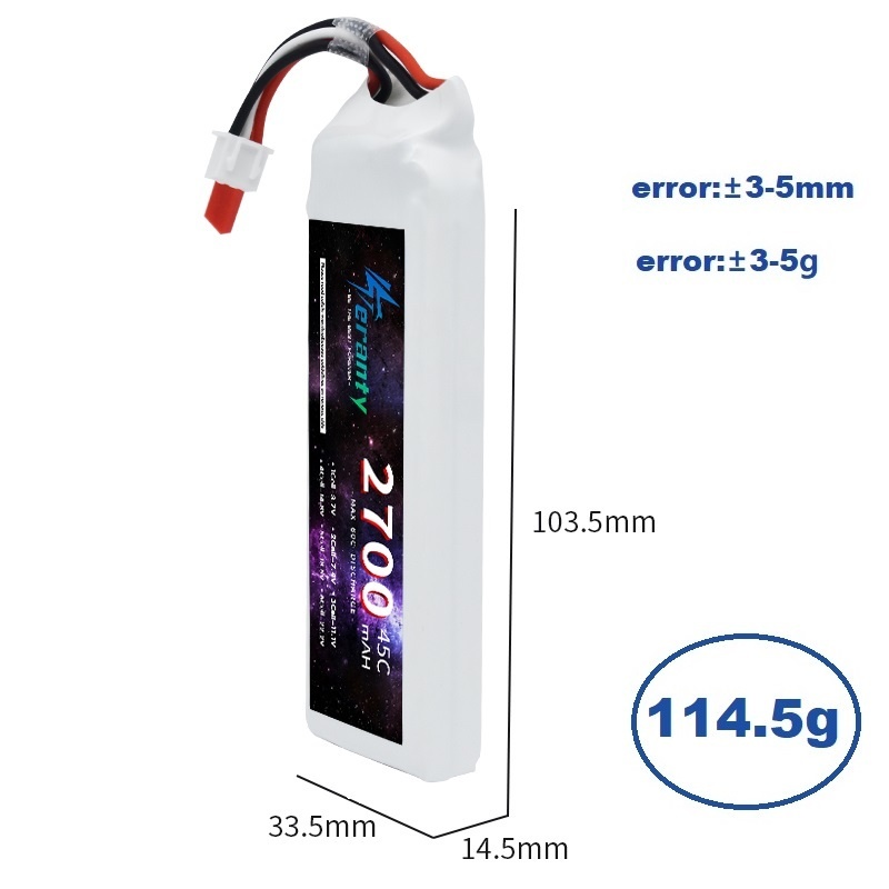 1/3PCS 2S 7.4V Lipo Battery 27 - Rc Hobby Tank avis et prix