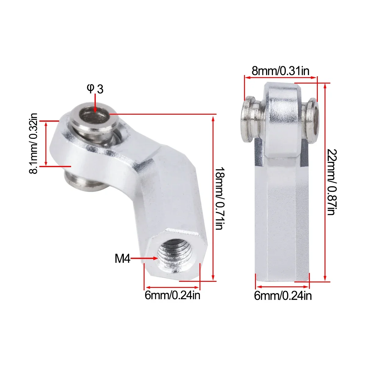 4Pcs Metal M4 Link Rod Joint B - Rc Crawler 4X4 avis et prix
