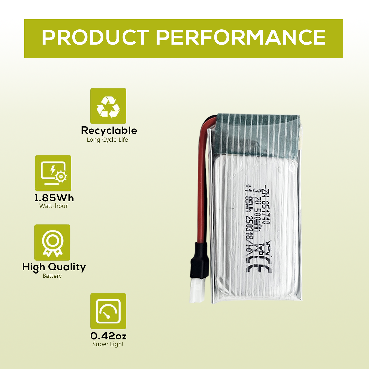 5Pcs 3.7V 500mAh LiPo Batterie - Rc Hobby Charger avis et prix